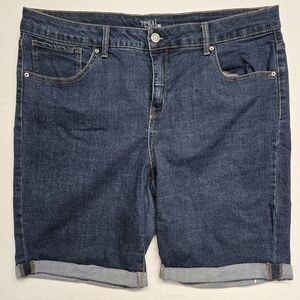 Time and Tru Dark Blue Denim Jean Shorts